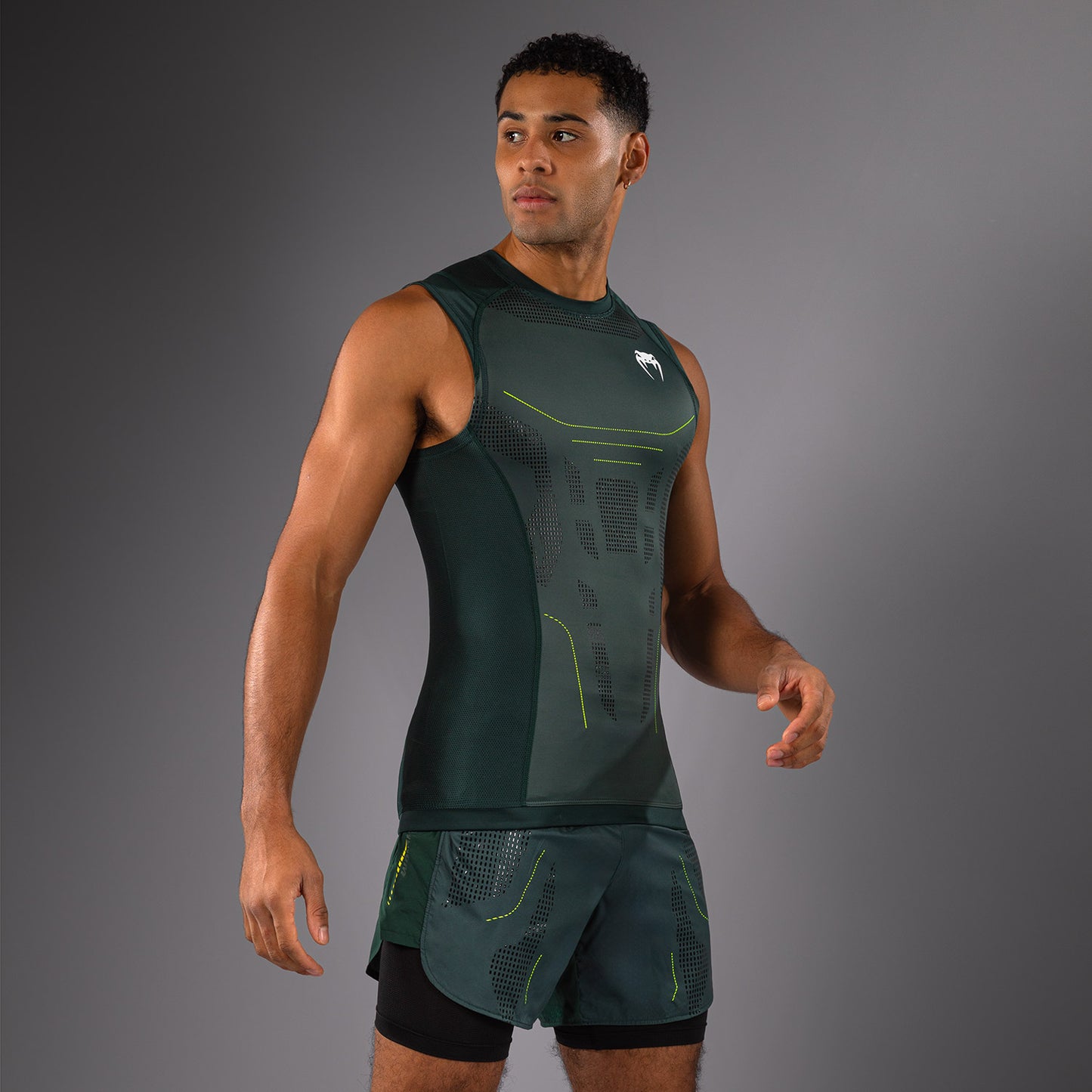 Venum Technical 3.0 Camiseta Sin Mangas Rashguard - Verde Bosque