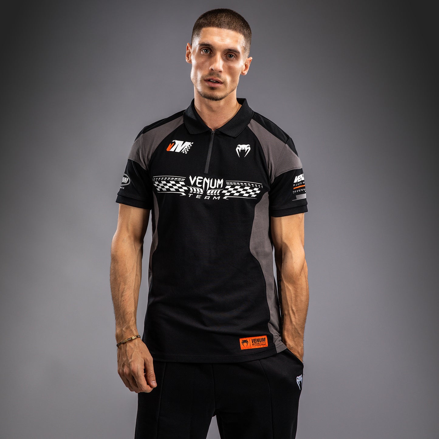 Venum Motorsport Polo de Algodón - Negro Profundo
