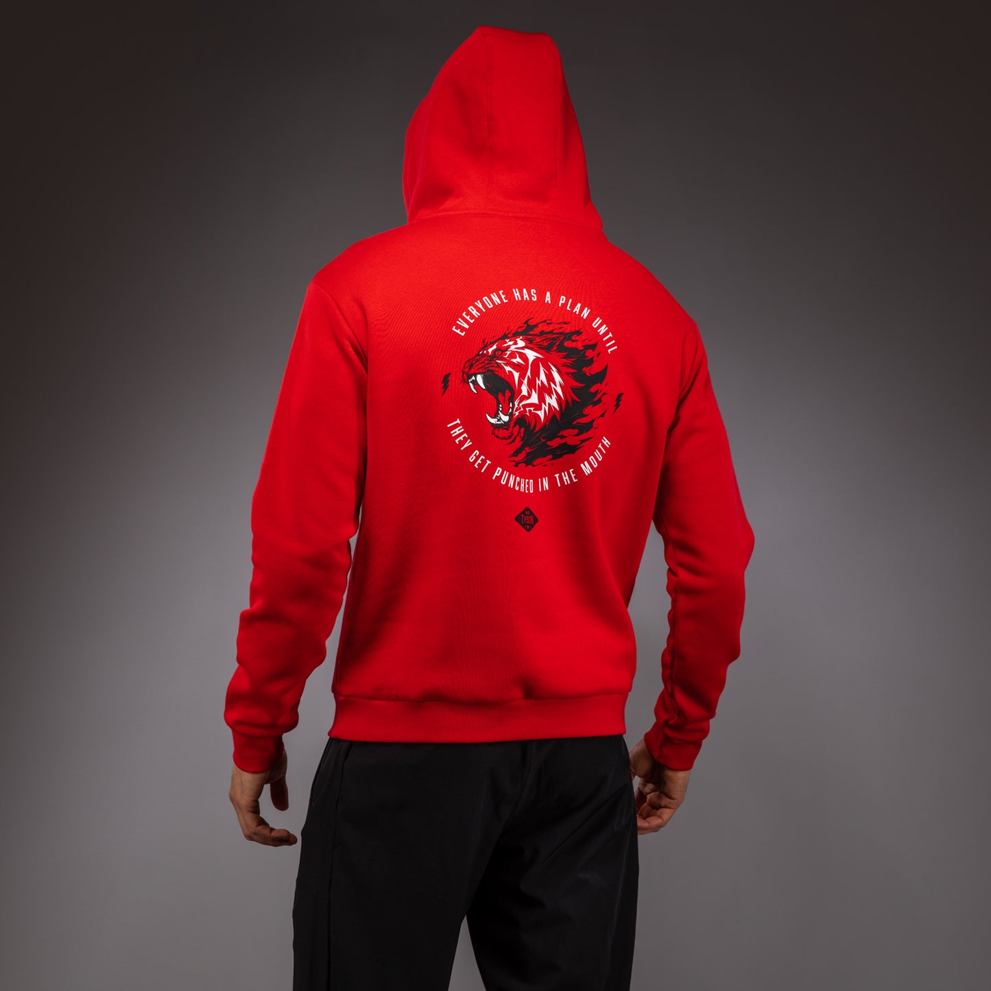 Venum x Mike Tyson Tiger Sudadera con Capucha - Rojo Intenso/Negro Profundo