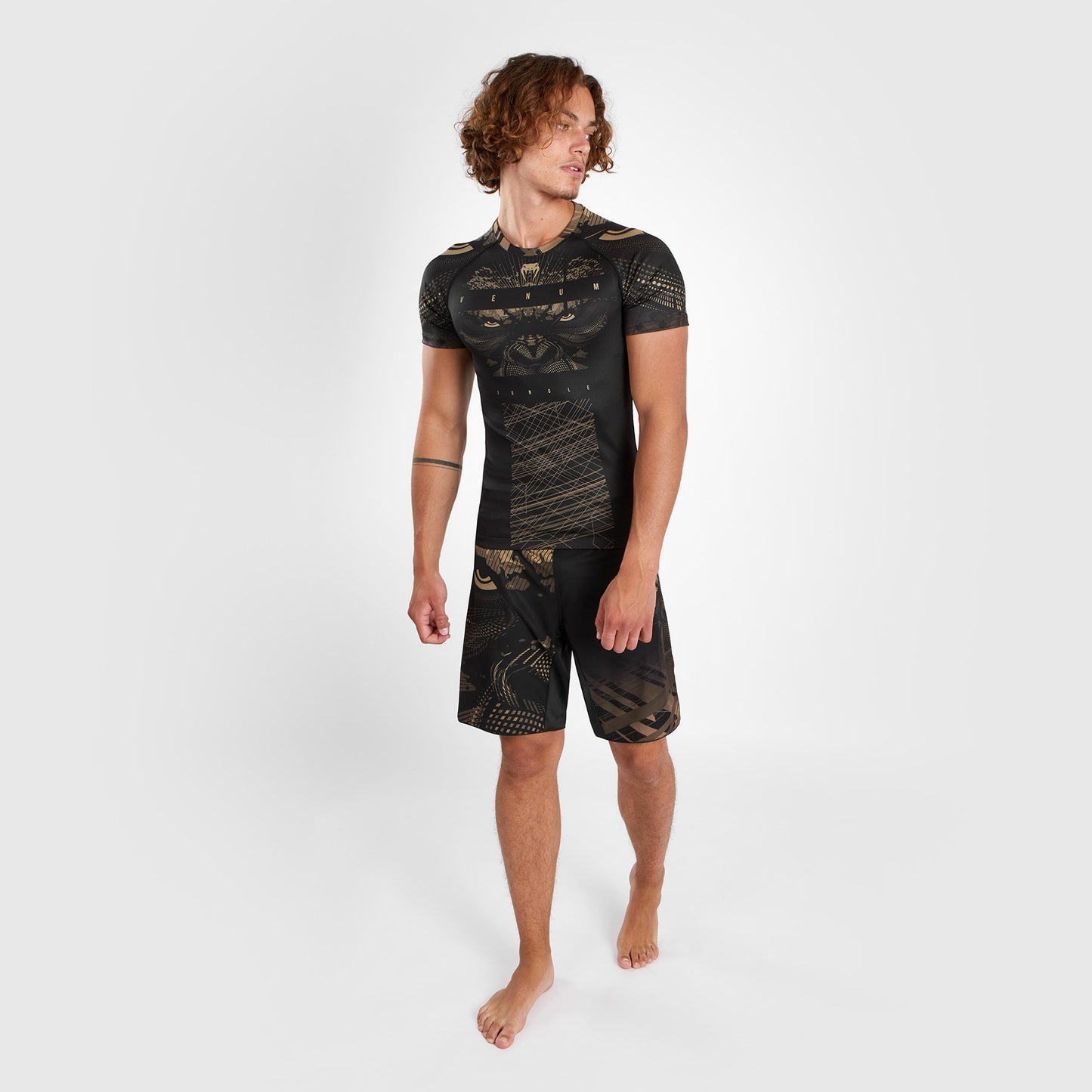 Venum Gorilla Jungle Rashguard Manga Corta -  Negro/Arena