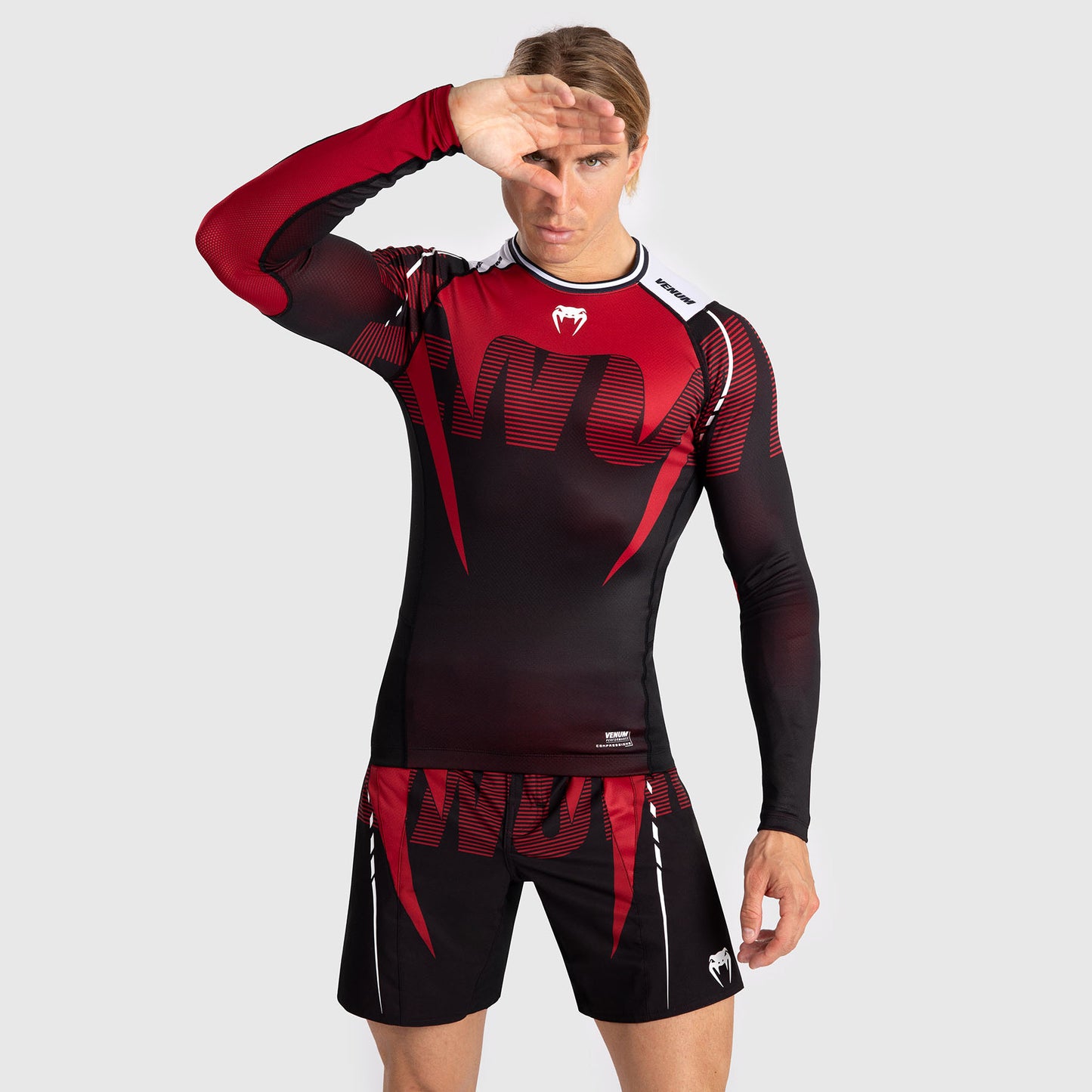 Venum Adrenaline Rashguard de Manga Larga para Hombre - Red