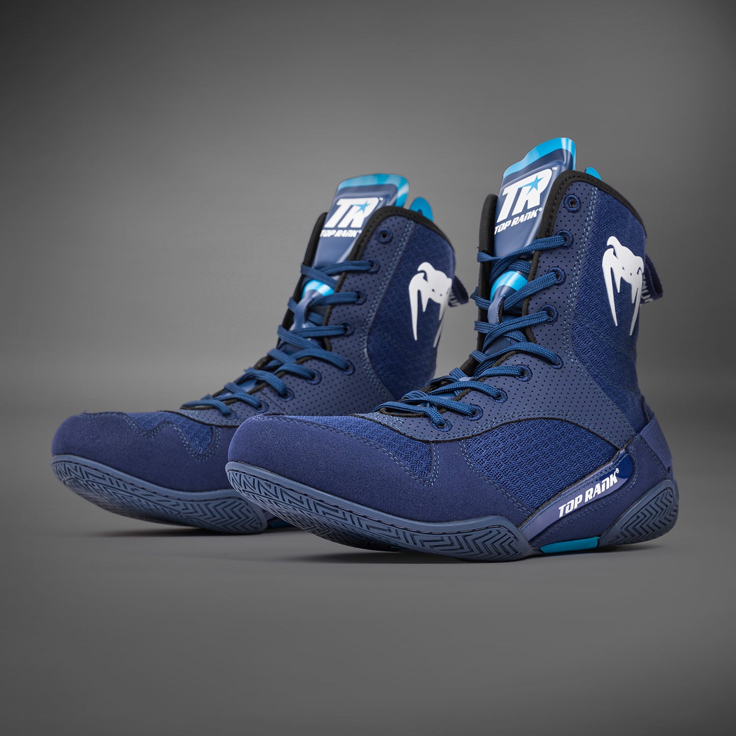 Venum x Top Rank Original Zapatillas de Boxeo - Azul Marino