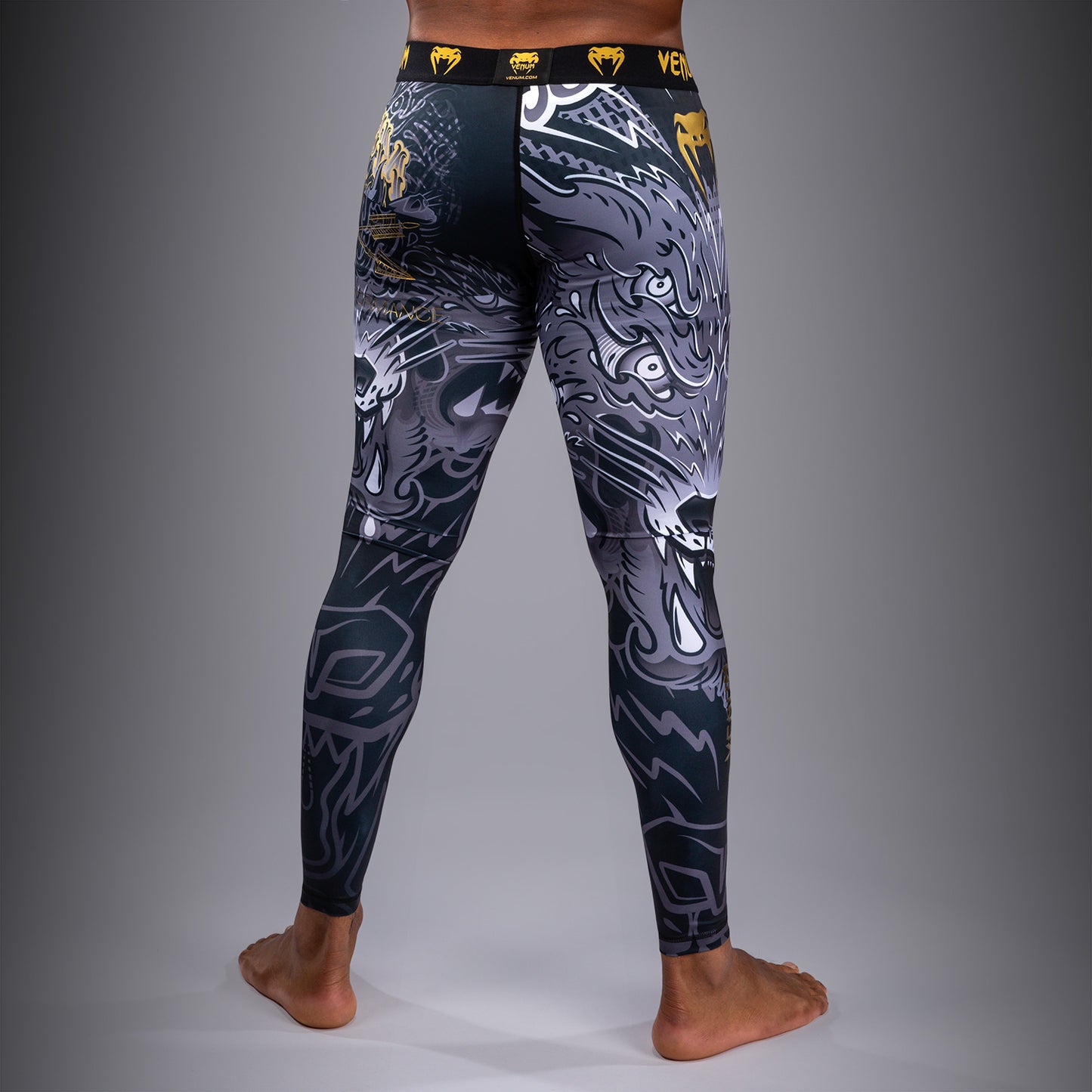 Venum Wolf Atak Spats – Negro/Gris