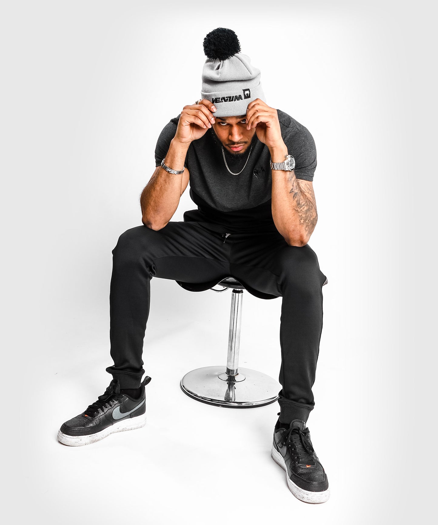 Gorro Venum Connect SL Con Pompón - Gris