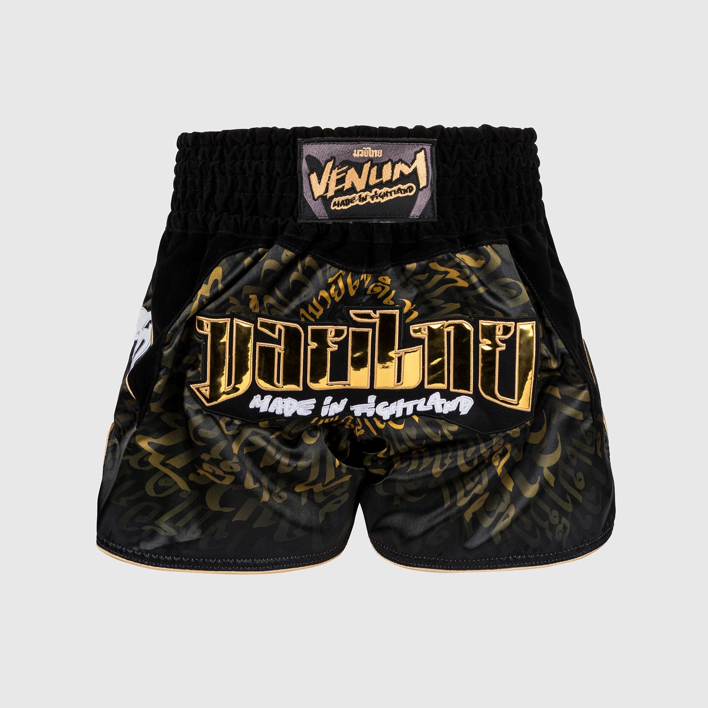 Venum Attack Shorts de Muay Thai - Negro/Oro