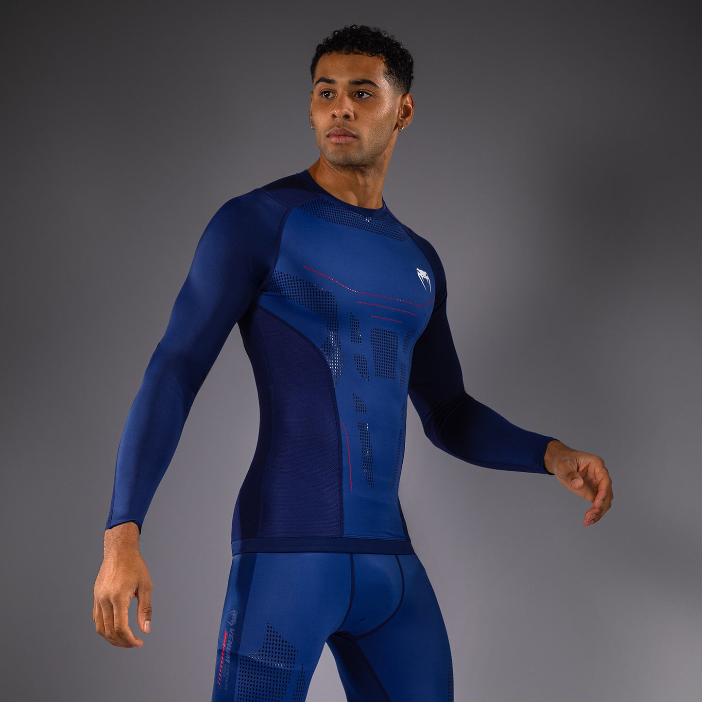 Venum Technical 3.0 Camiseta de Manga Larga Rashguard - Azul Noche