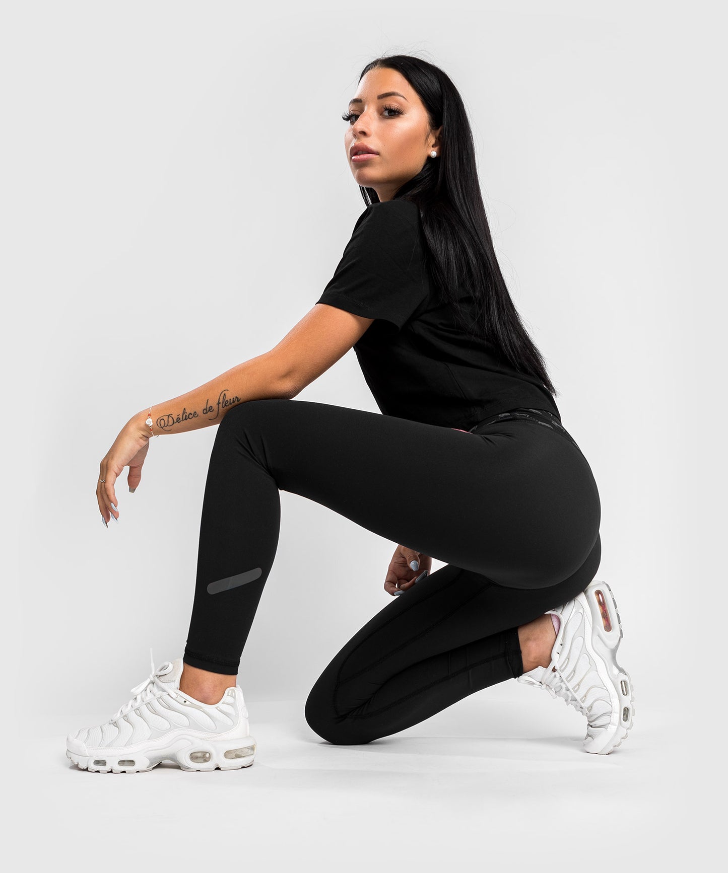 Leggings Venum Monogram 7/8 – Negro//Oro Rosa