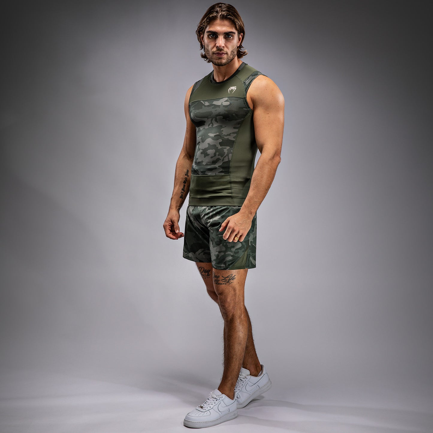 Venum G-Fit Air Rashguard sin Mangas para Hombre - Camuflaje del Ejército