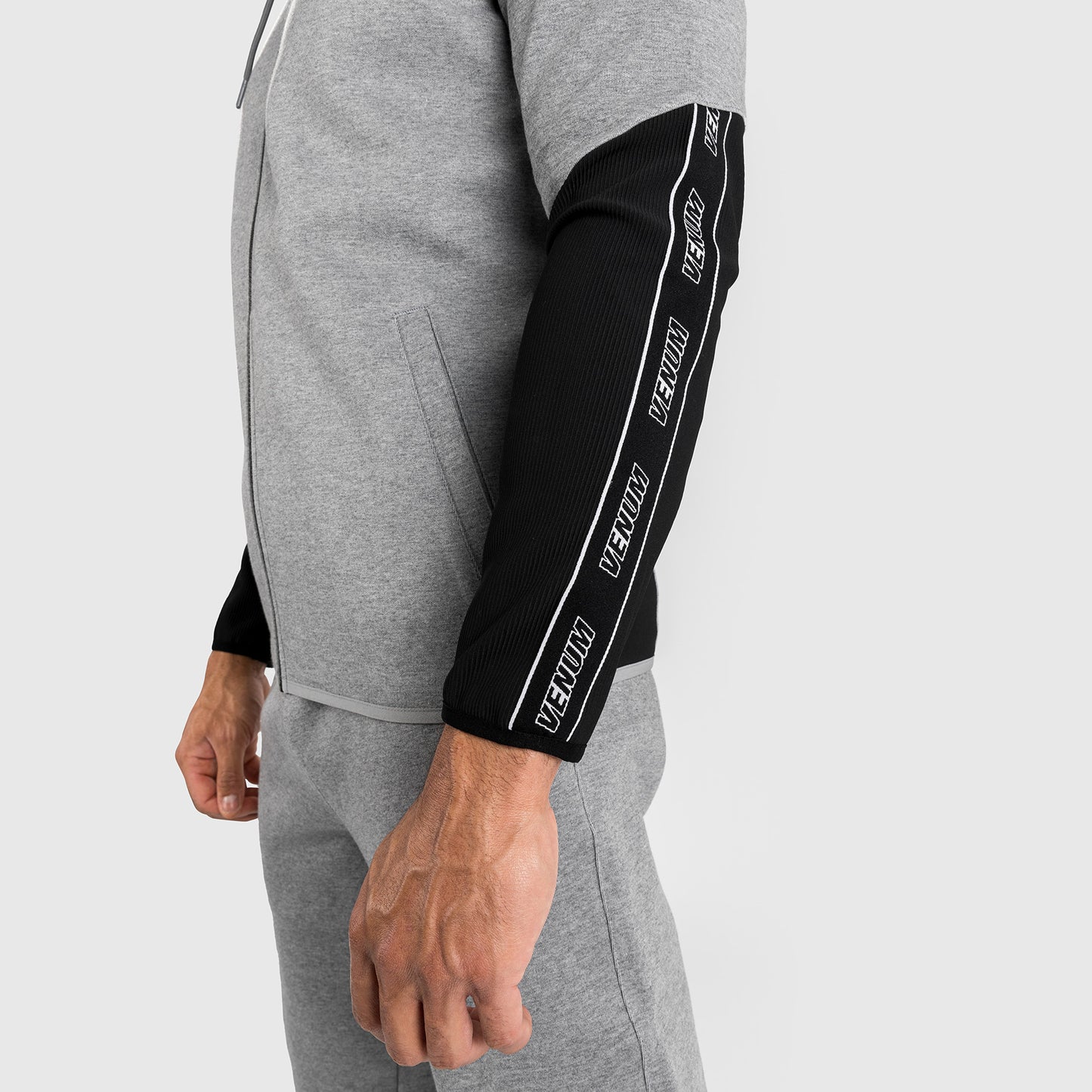 Venum Contender 4.0 Sudadera con capucha para hombre - Gris jaspeado/Negro