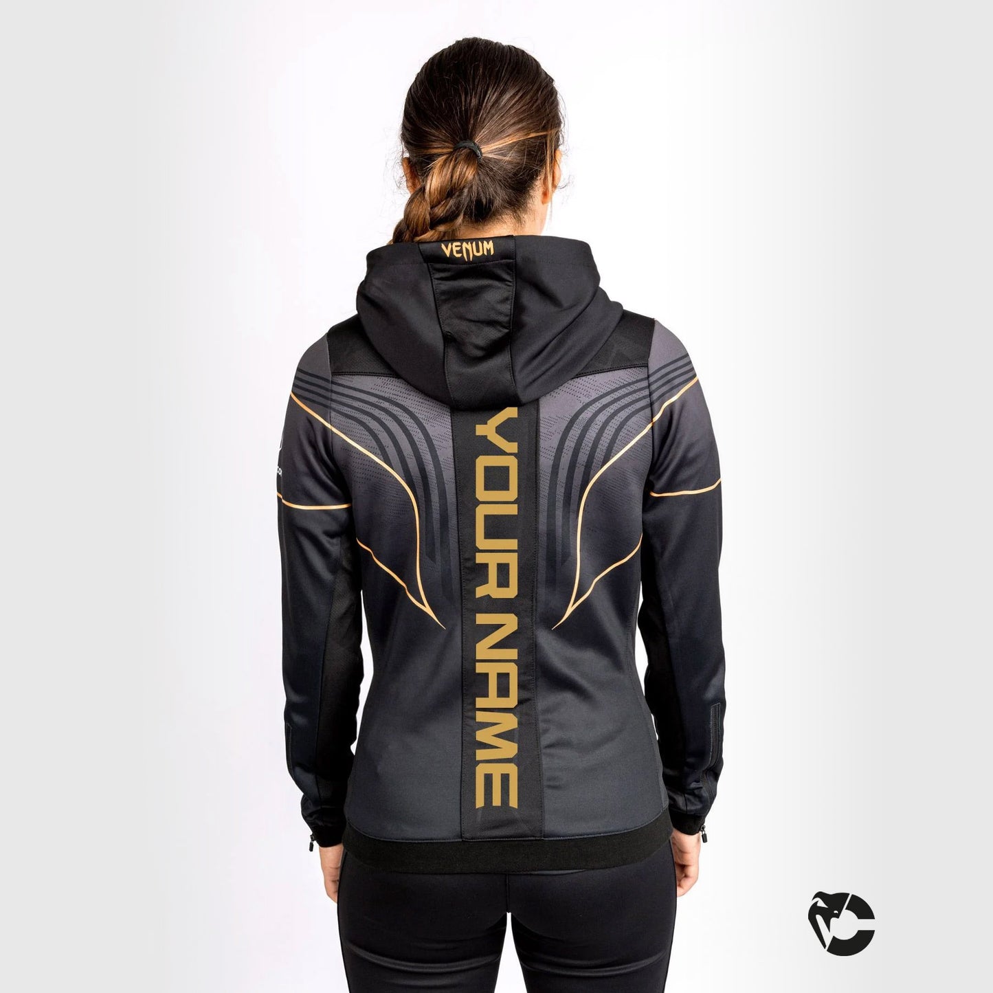 Sudadera con capucha personalizada UFC Venum Authentic Fight Night 2.0 para mujer - Champion