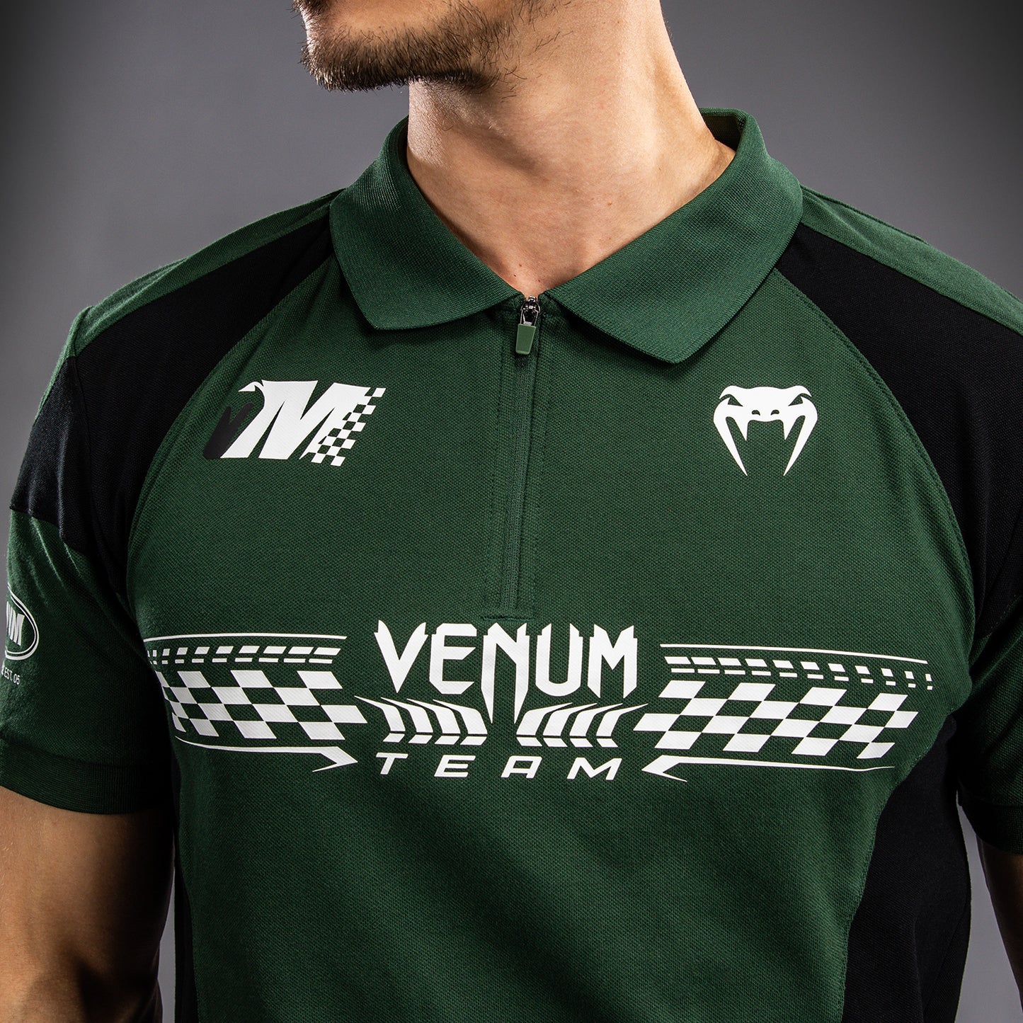 Venum Motorsport Polo de Algodón - Bosque Profundo