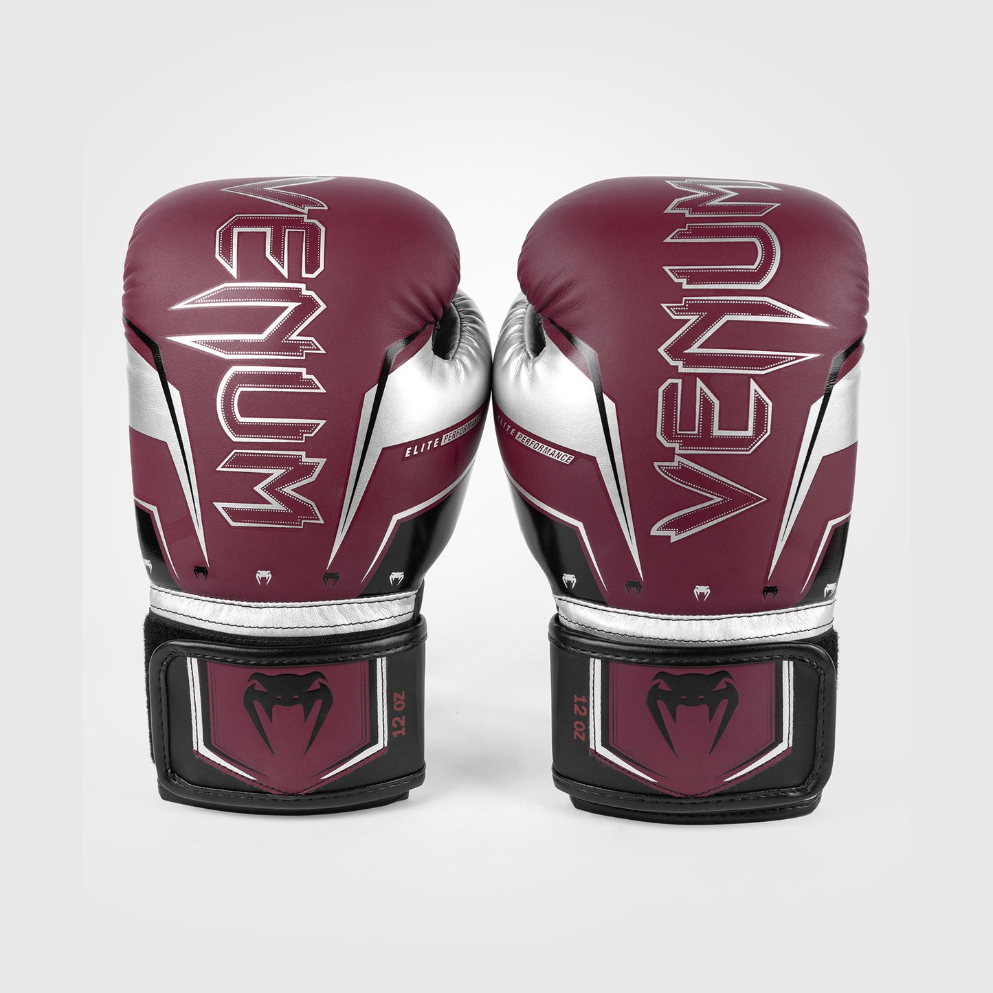 Venum Elite Evo Guantes de Boxeo - Borgoña/Plata