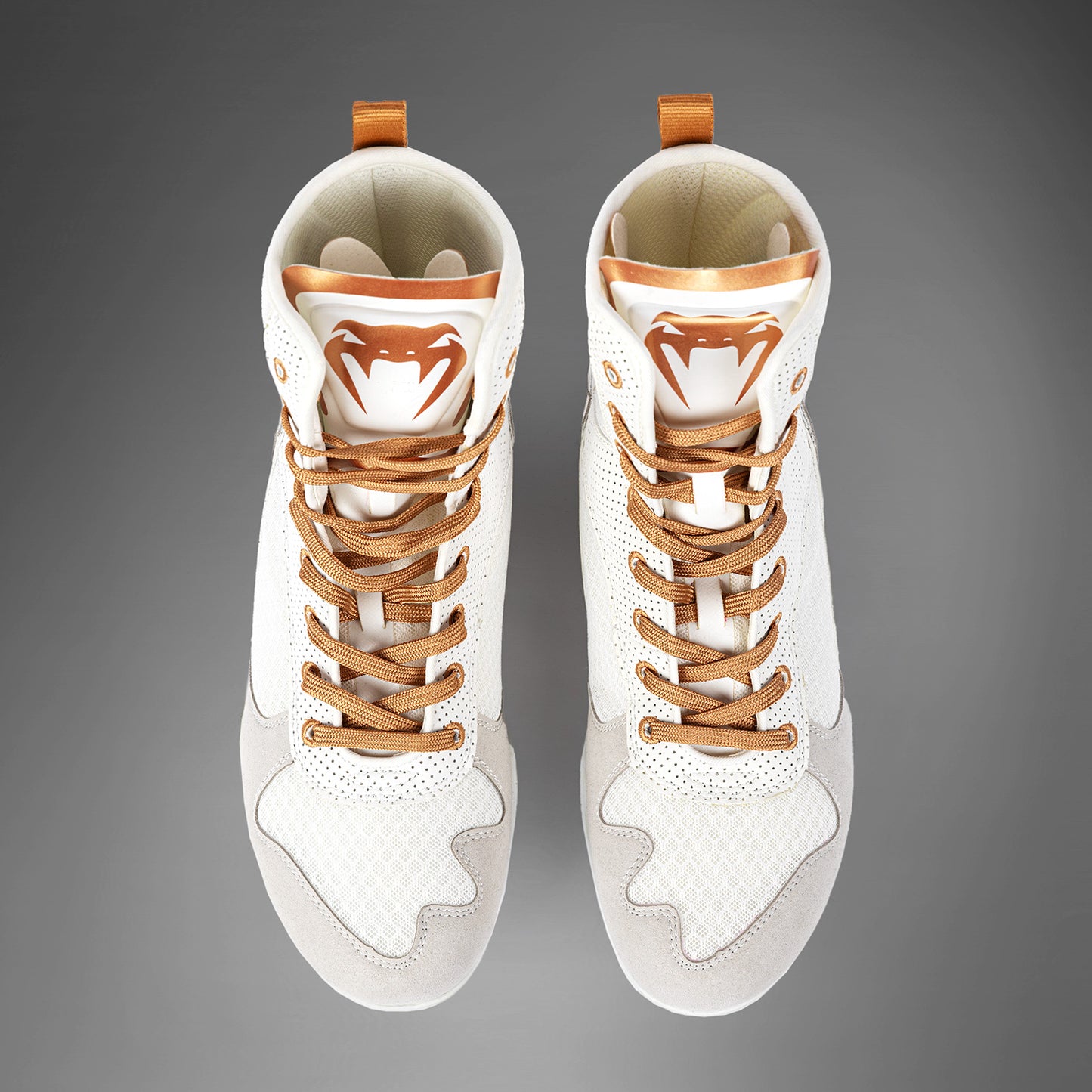ZAPATOS DE BOXEO VENUM ELITE MONOGRAM – BLANCO/DORADO