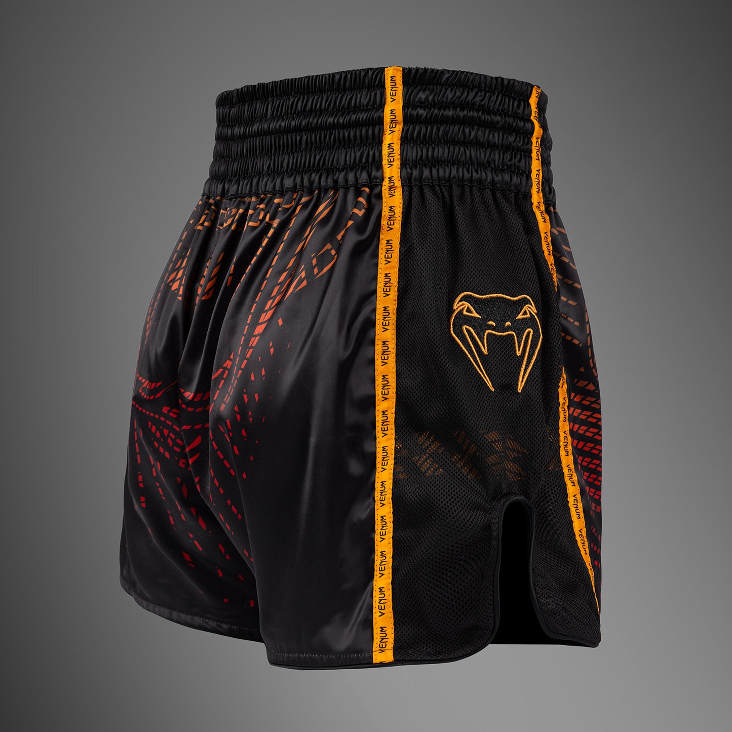 Venum Quetzal Fury Short de Muay Thai - Negro/Rojo Fury/Mandarina