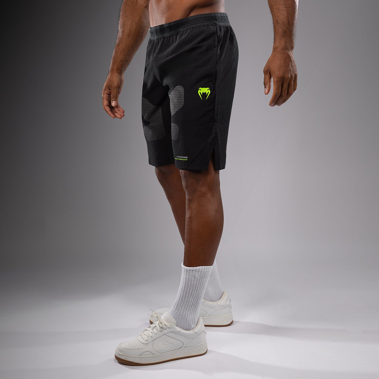 Venum Training Camp 4.0 Pantalón Corto de Entrenamiento - Negro/Verde Neón