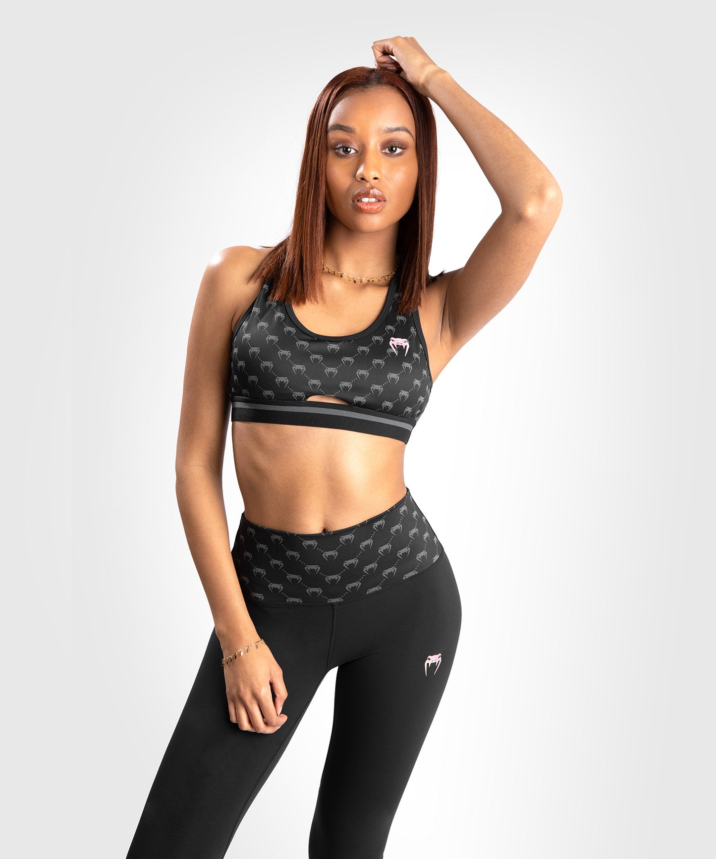 Leggings Venum Monogram – Negro//Oro Rosa