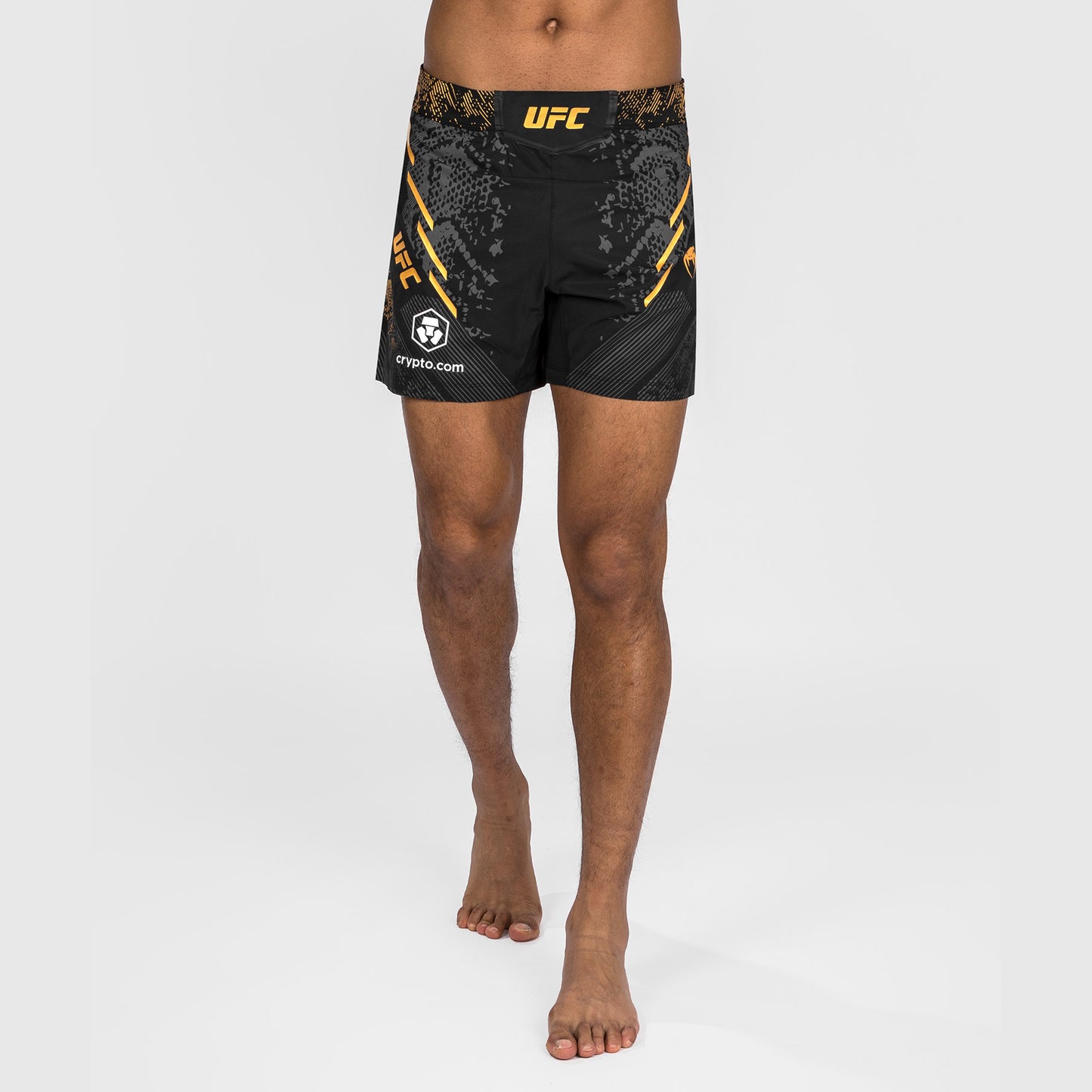 Pantalón Corto UFC Adrenaline by Venum Personalized Authentic Fight Night, Hombre - Corte Corto - Negro/Oro