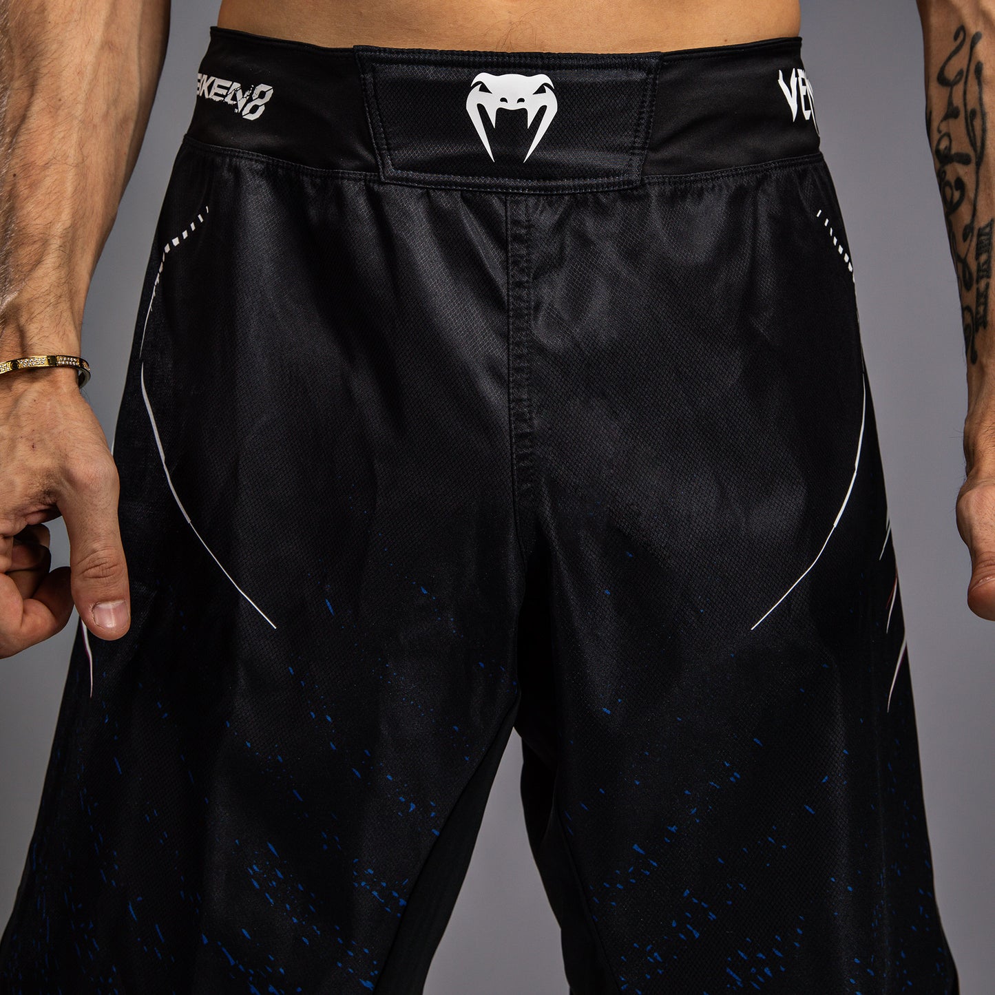Venum x TEKKEN 8 - Jin Kazama Pantalones de Lucha - Azul/Negro/Blanco