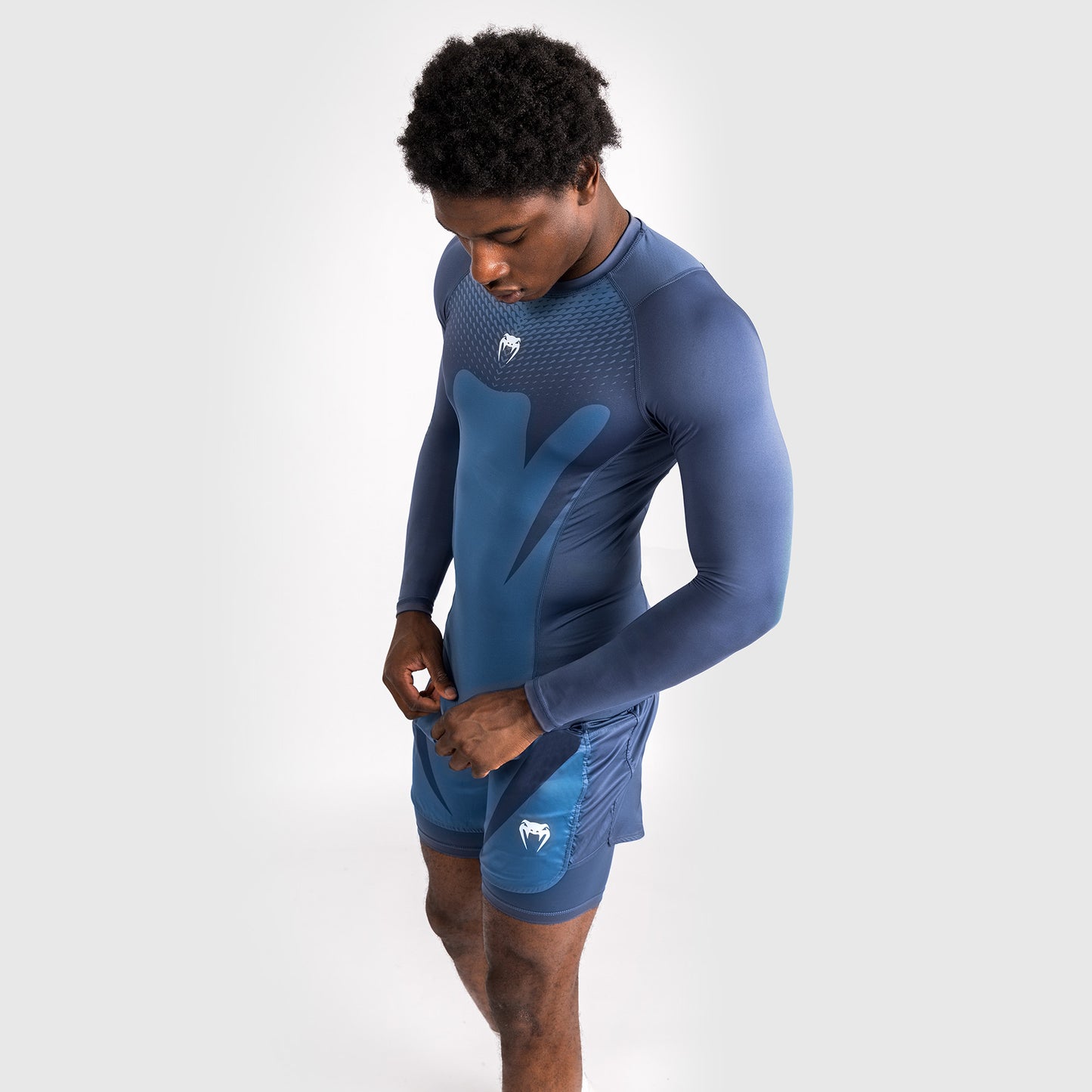 Venum Attack Rashguard de Manga Larga para Hombre - Azul marino
