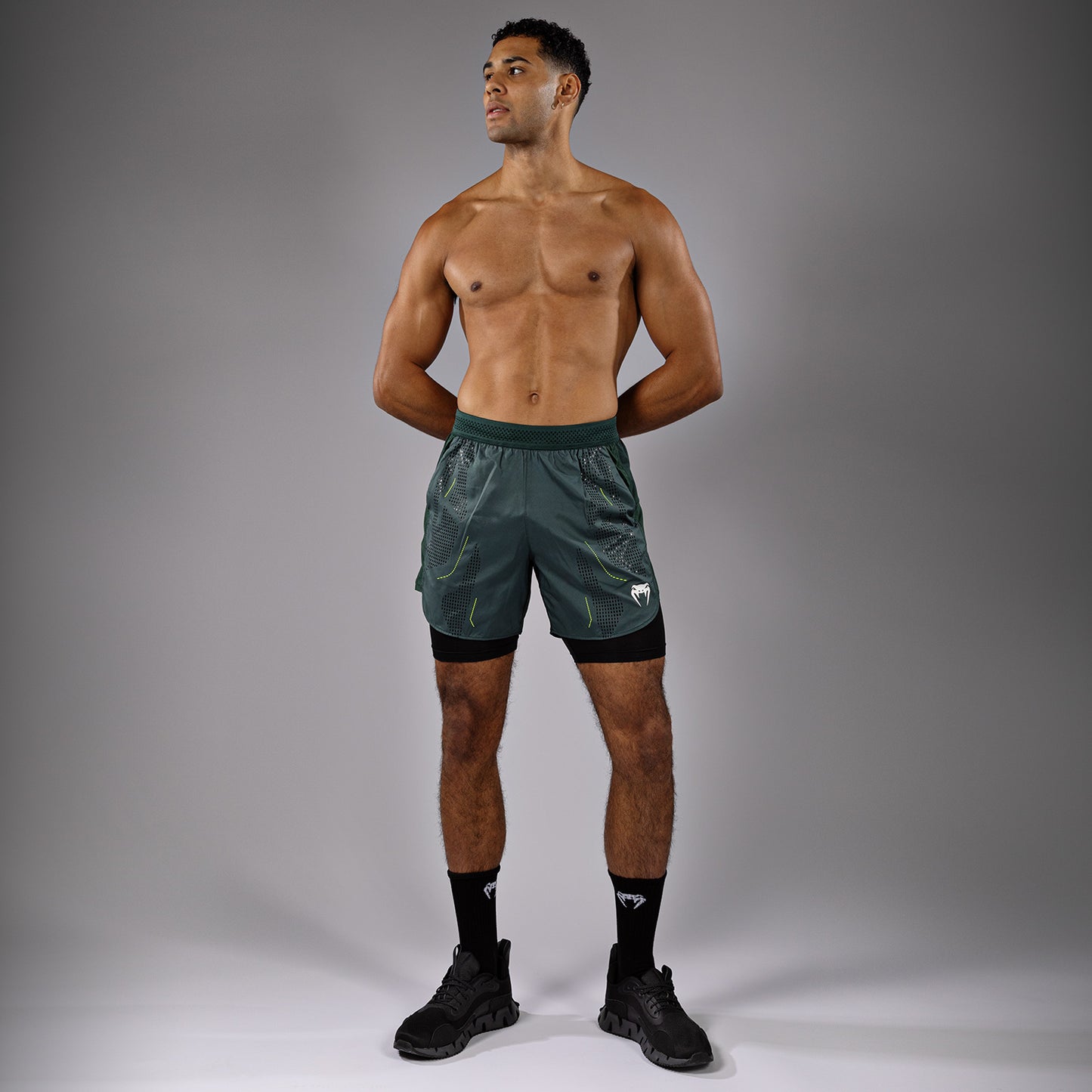 Venum Technical 3.0 Pantalones Cortos de Entrenamiento - Verde Bosque