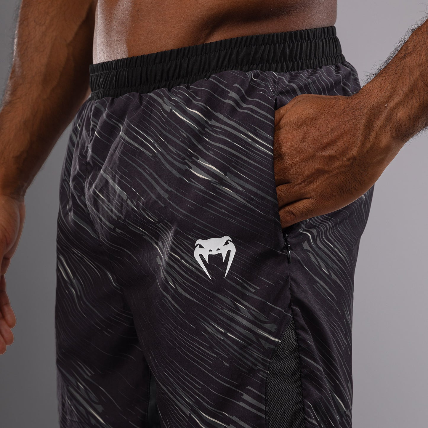 Venum Rapid Pantalones Cortos de Entrenamiento - Negro/Gris Tormenta