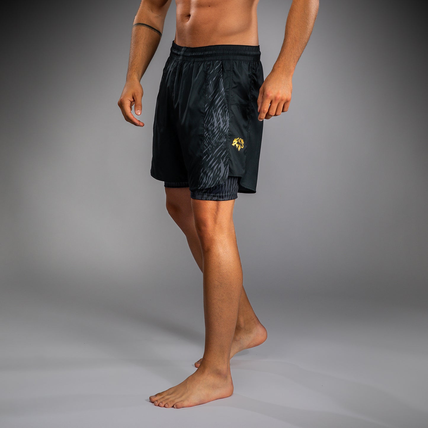 Venum x Chimaev Pantalones Cortos de Entrenamiento  - Negro/Gris
