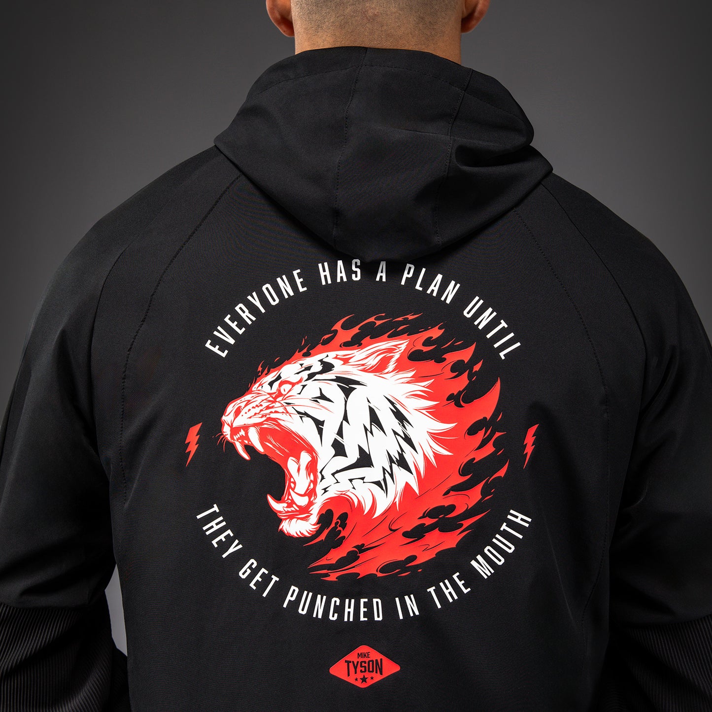 Venum x Mike Tyson Tiger Track Jacket - Negro Profundo/Rojo Intenso