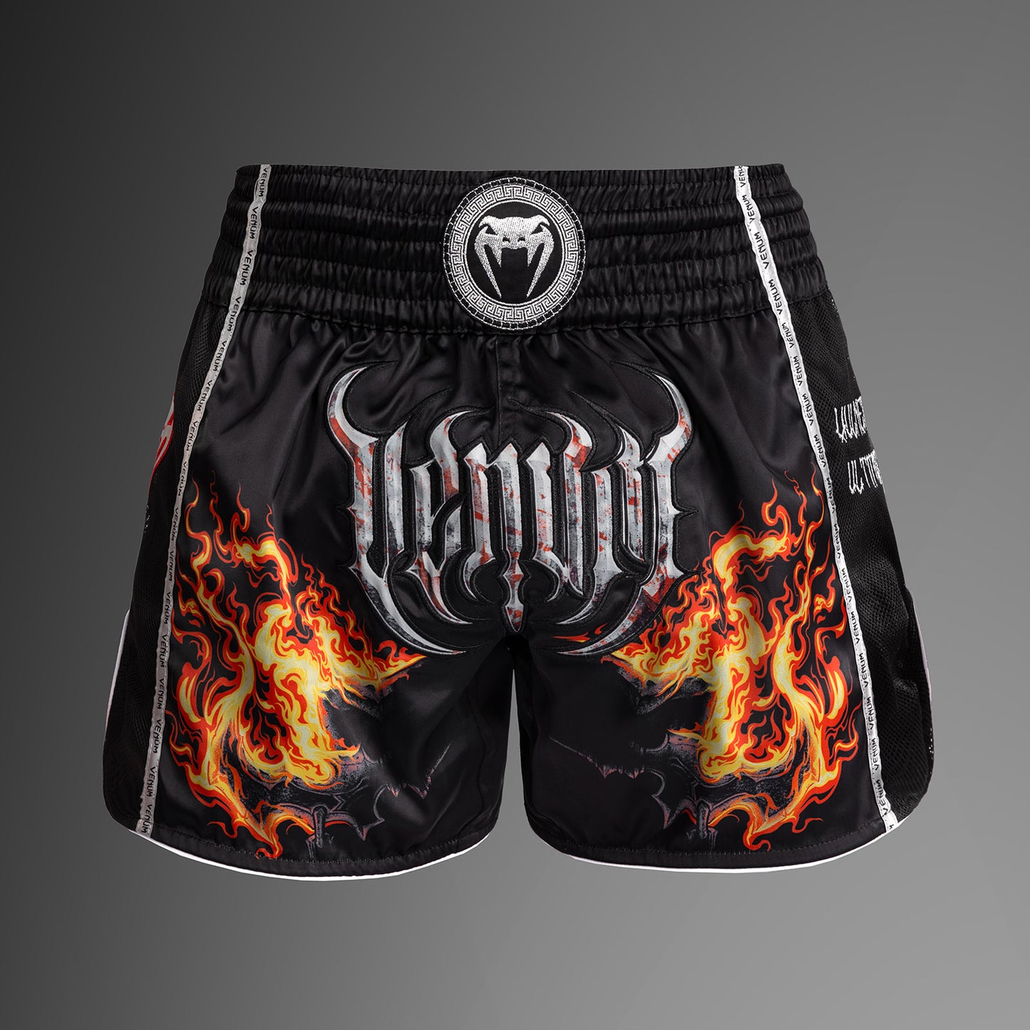 Venum Gladiator 5.0 Pantalones Cortos De Muay Thai - Negro/Naranja Neón
