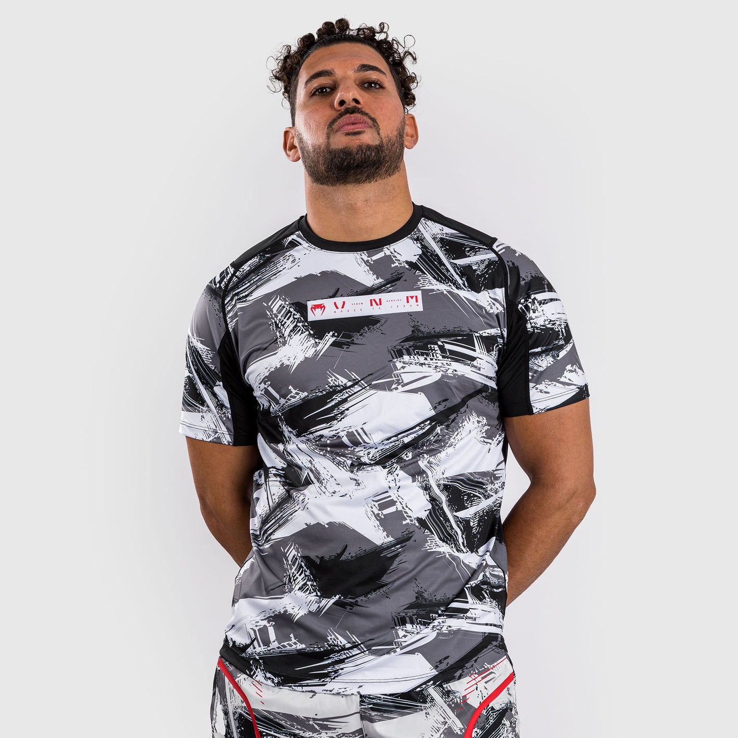 Venum Electron 3.0 Camiseta Dry-Tech - Gris/Rojo