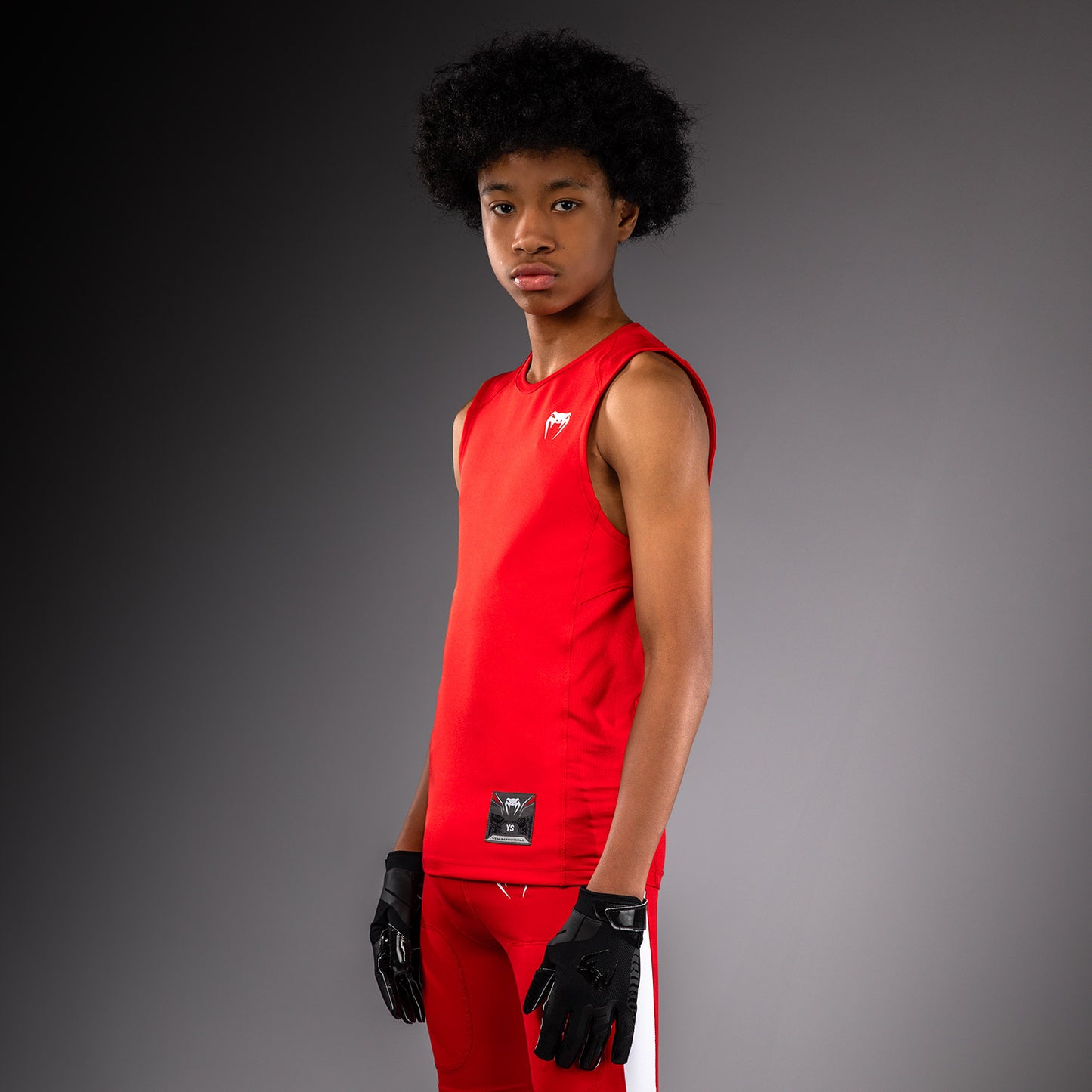 Venum Elite Football Camiseta de Compresión Sin Mangas para Fútbol Infantil - Rojo