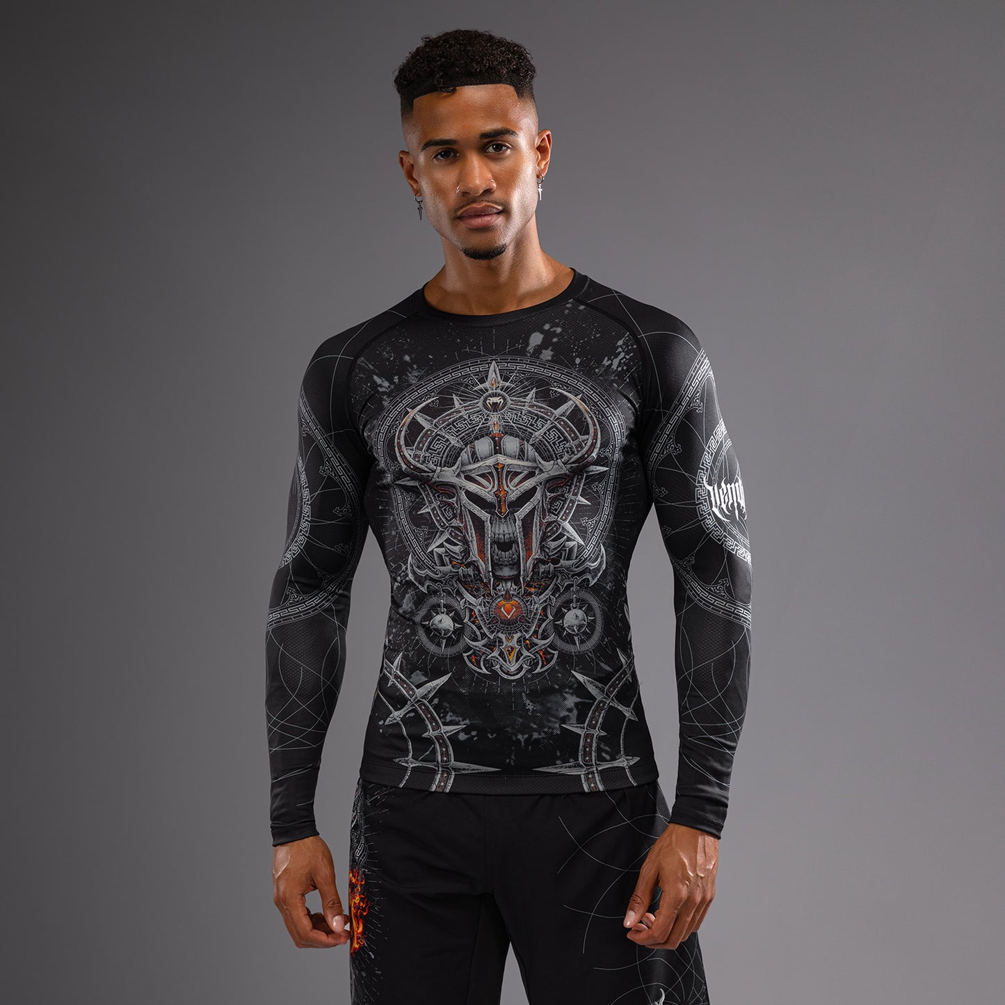 Venum Gladiator 5.0 Camiseta De Manga Larga Para Hombre - Negro/Plata