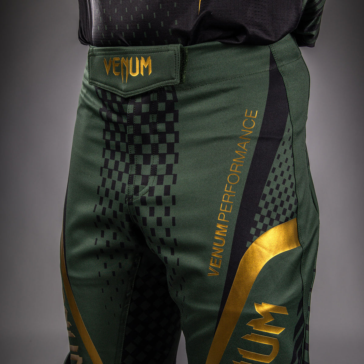 Venum MX Challenger Pantalón de Motorsports - Negro/Verde/Dorado