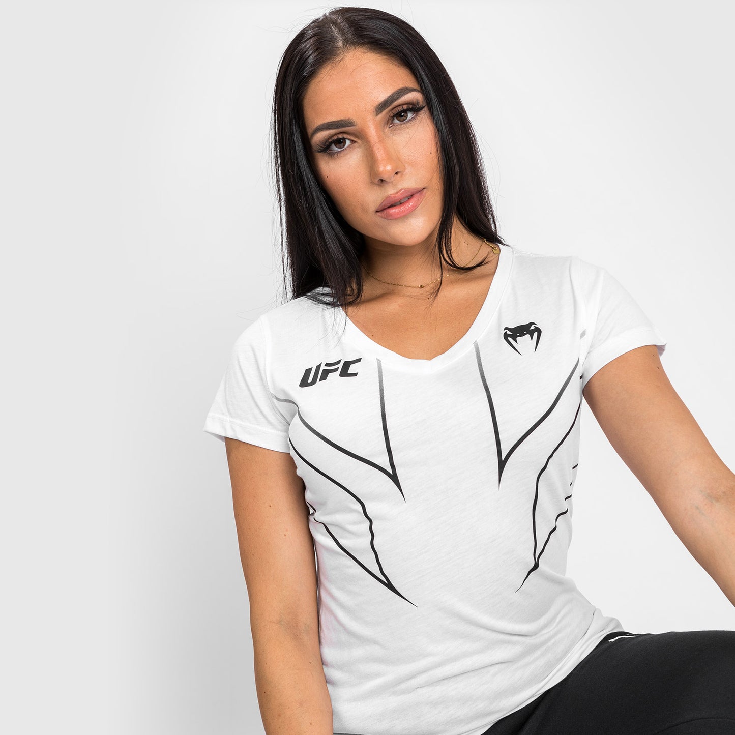 Camiseta de mujer UFC Venum Fight Night 2.0 Replica - Blanco