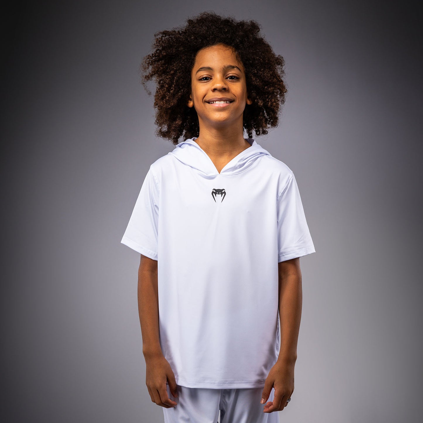 Venum Elite Sudadera Dry-Tech Manga Corta Para Niños - Blanco
