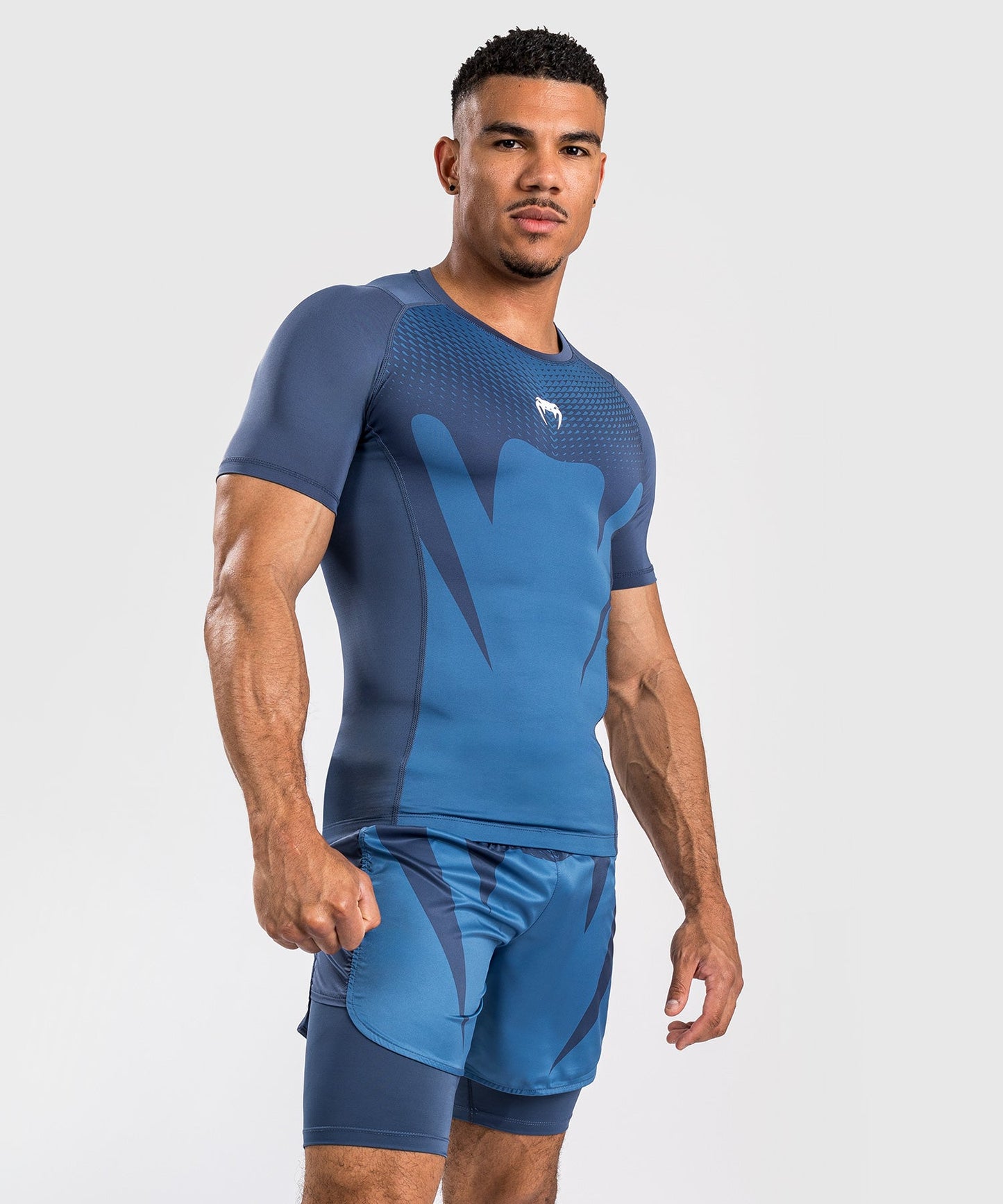 Venum Attack Rashguard de Manga corta para Hombre - Azul marino