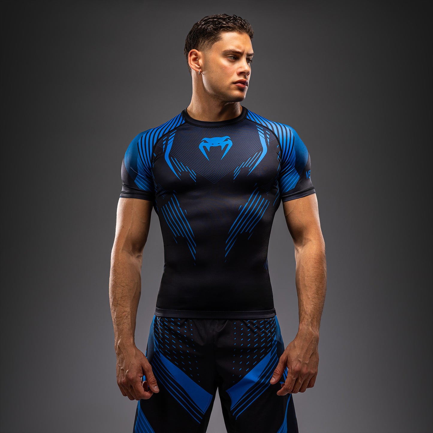 Venum No-Gi 6.0 Rashguard Manga Corta - Negro/Azul