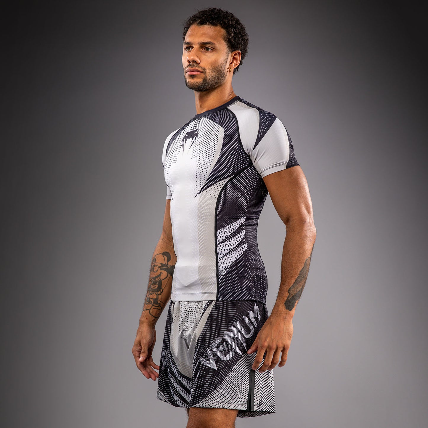 Venum Galactic 3.0 Rashguard Manga Corta - Blanco Hueso/Negro
