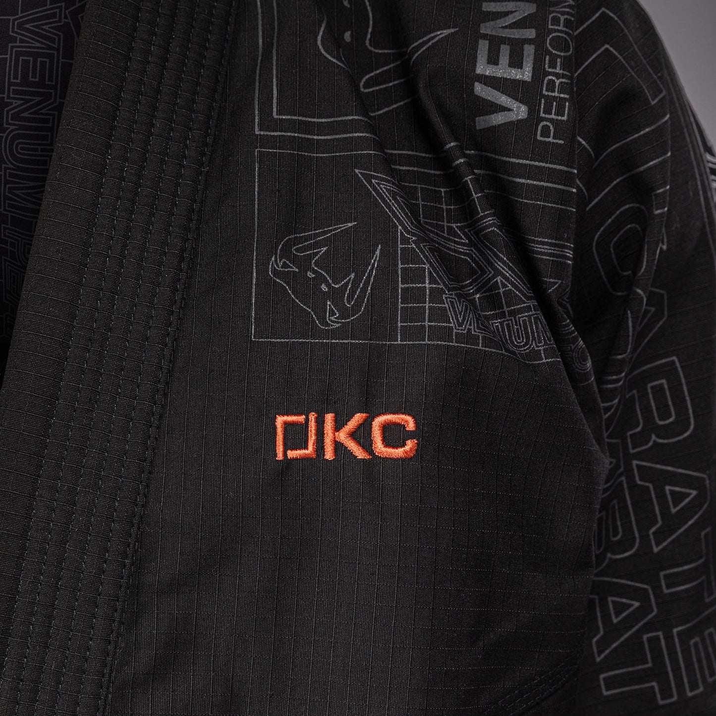 Karate Combat by Venum Kimono de BJJ – Negro/Gris