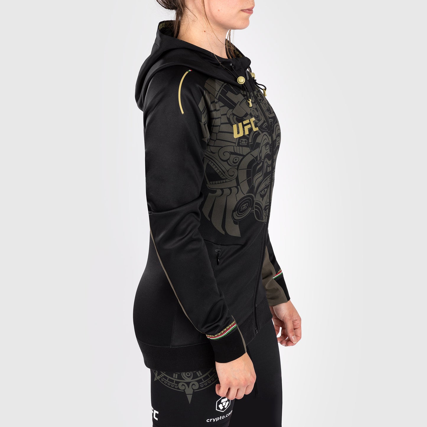 Noche UFC by Venum Authentic Fight Night Sudadera con capucha para mujer - Negro