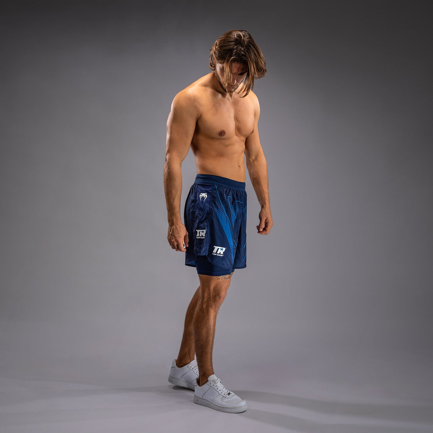 Venum x Top Rank Original Pantalones Cortos de Entrenamiento para Hombre - Azul Marino