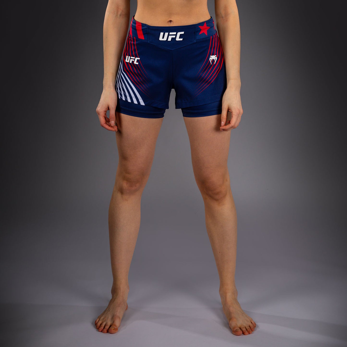 Official UFC Freedom 250 by Venum Authentic Fight Night Fight Shorts para mujer - Azul