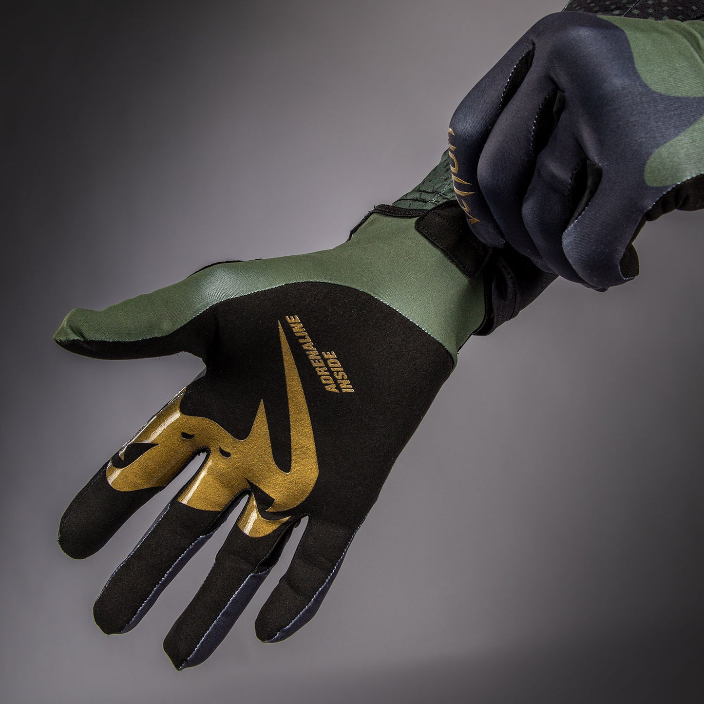 Venum MX Summer Guantes de Motorsports - Negro/Verde/Dorado