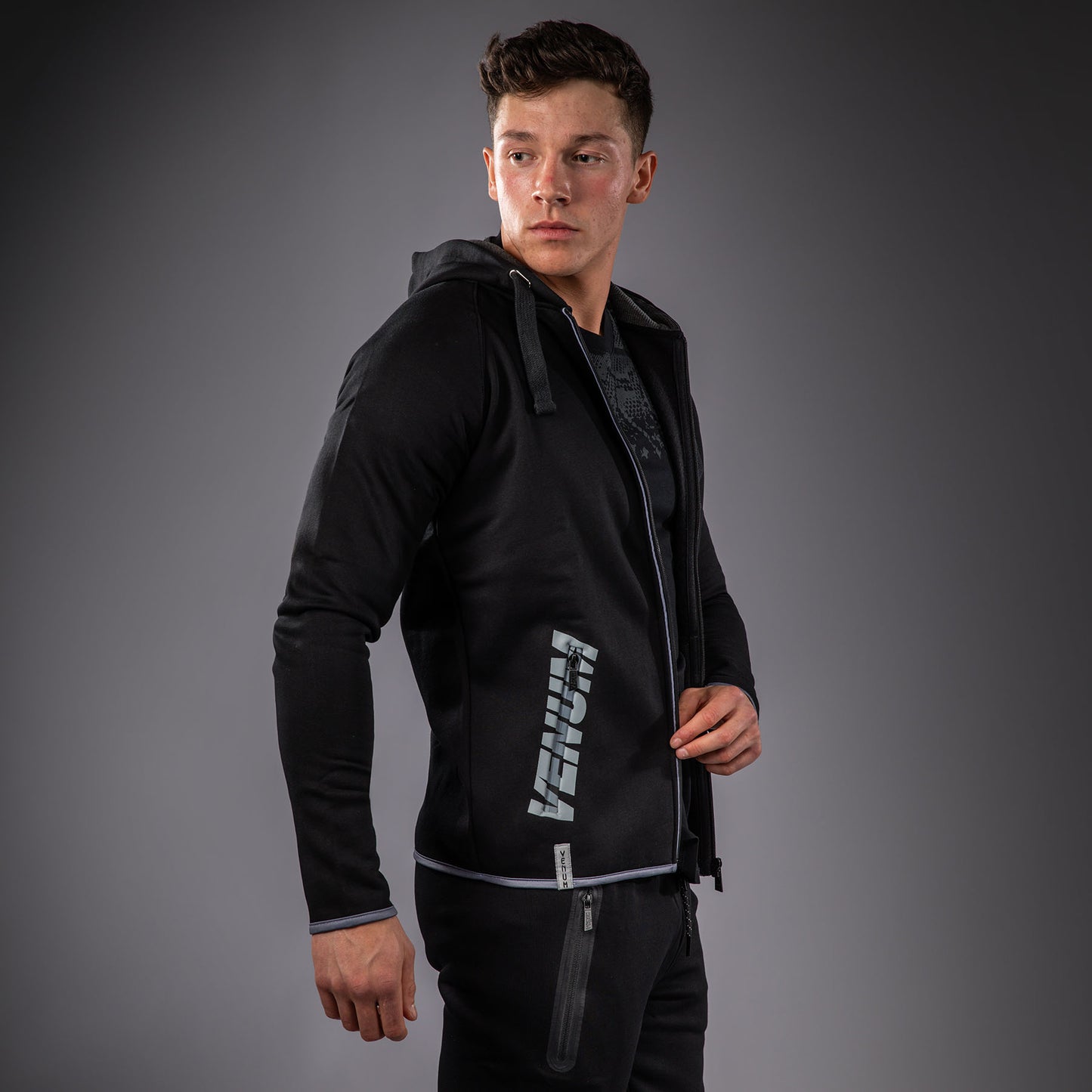 Venum Sudadera con Capucha – Negro/Gris