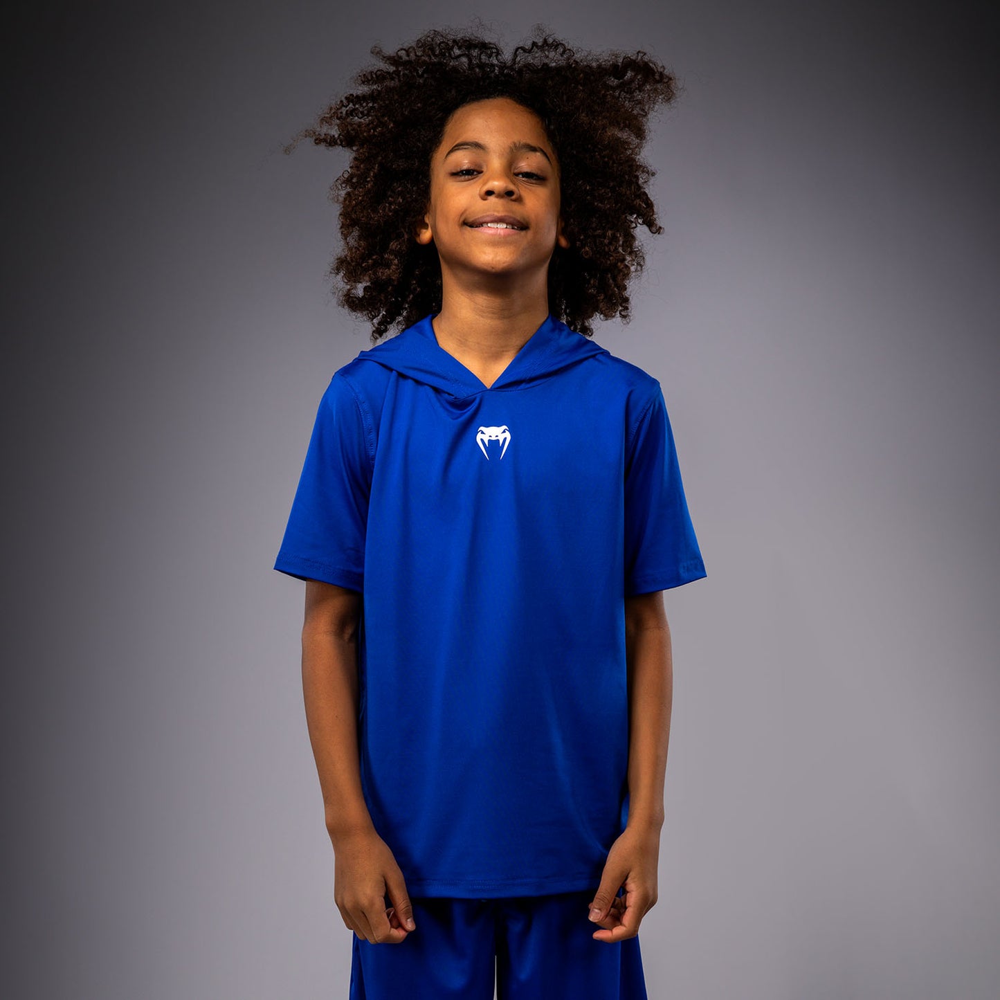 Venum Elite Sudadera Dry-Tech Manga Corta Para Niños - Azul Real