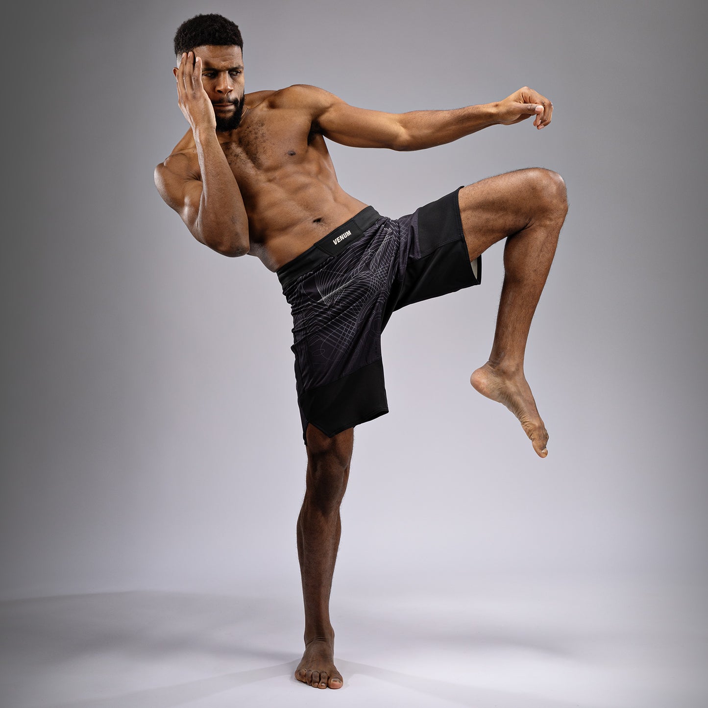 Venum G-Fit Air Pantalones de Lucha para Hombre - Negro Profundo/Arena del desierto