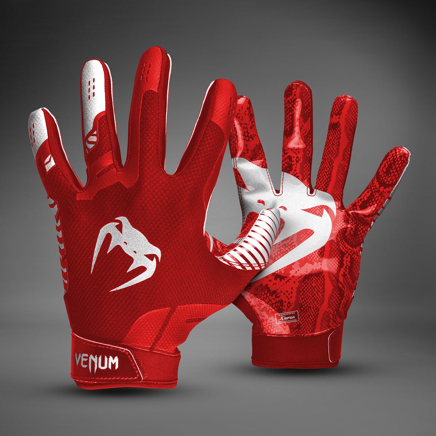 Venum Elite Guantes de Fútbol - Rojo/Plata