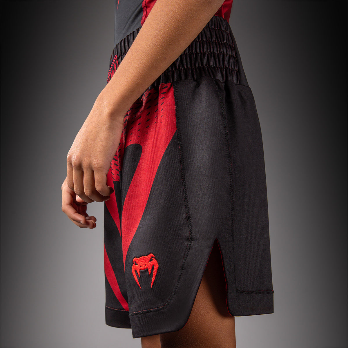 Venum Attack Short de Boxeo para Niño - Negro/Rojo
