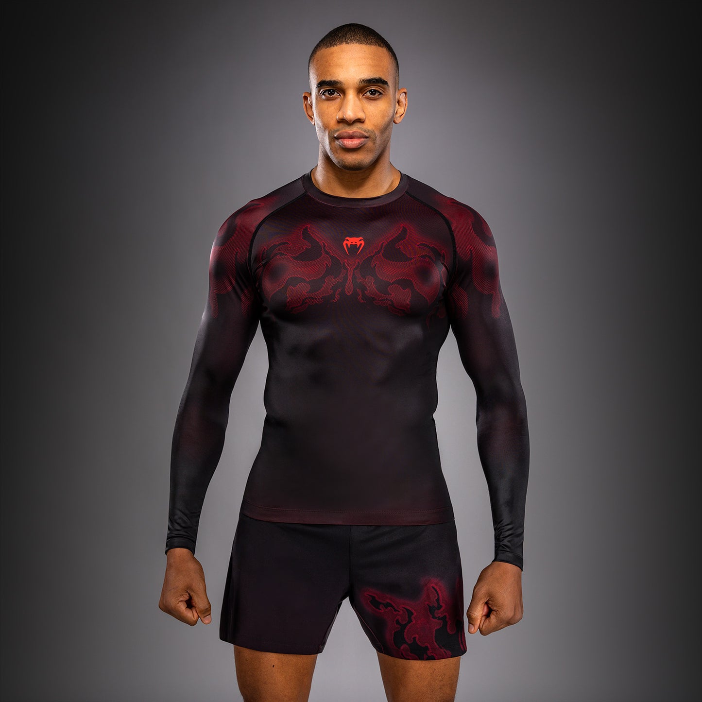 Venum Spectre Rashguard Manga Larga – Negro/Rojo