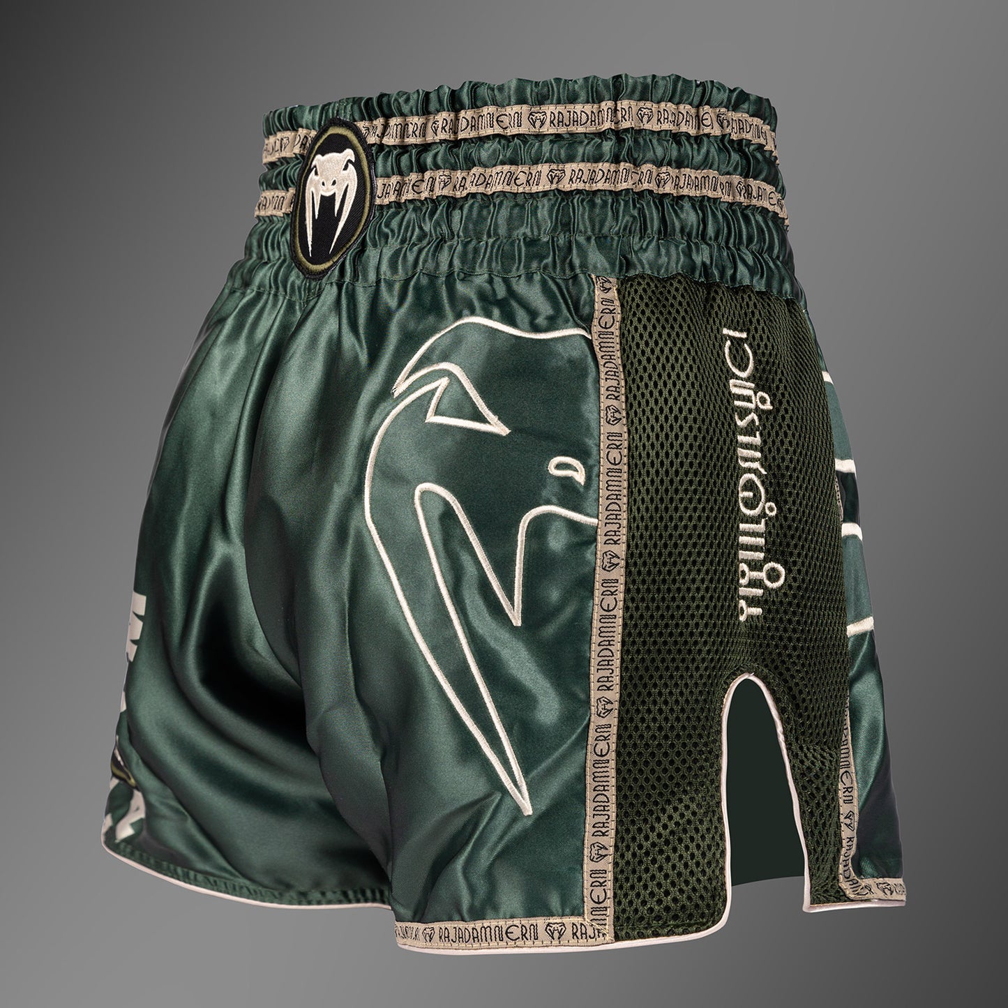 Venum x Rajadamnern Pantalones Cortos Muay Tha - Verde Militar