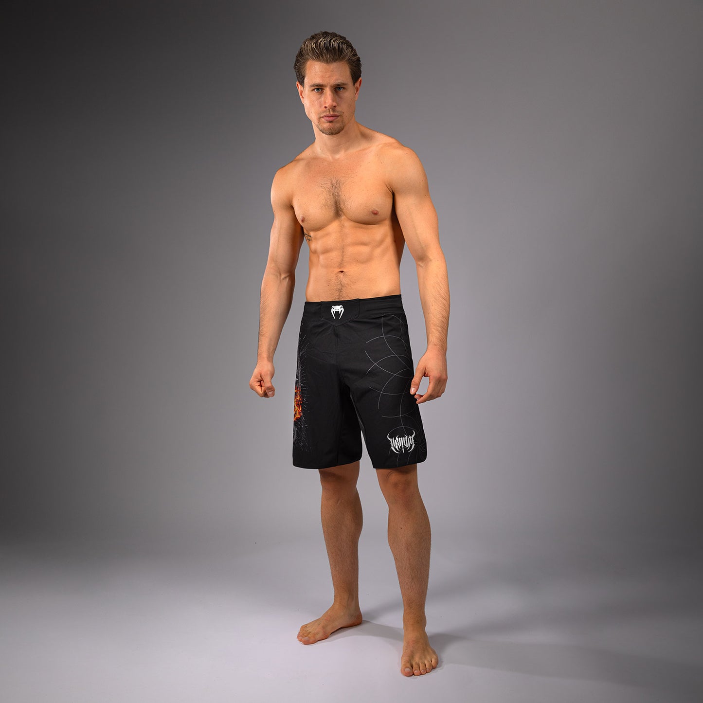 Venum Gladiator 5.0 Pantalones cortos de lucha para hombre - Negro/Plata